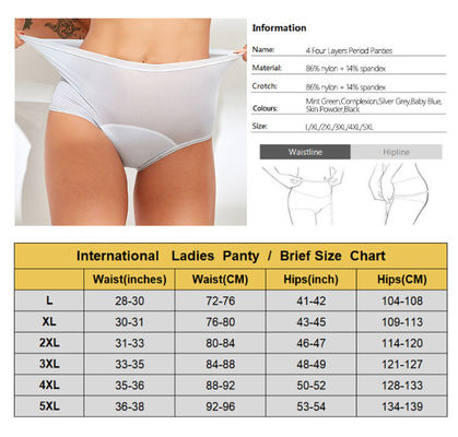 Plus size Underpants Calcinha Feminina Leak-Proof Ladies Briefs Bragas Women's Underwear